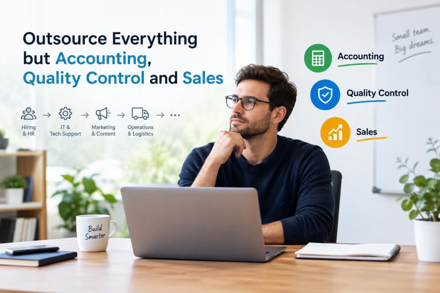 Outsource Everything but Accounting, Quality Control and Sales