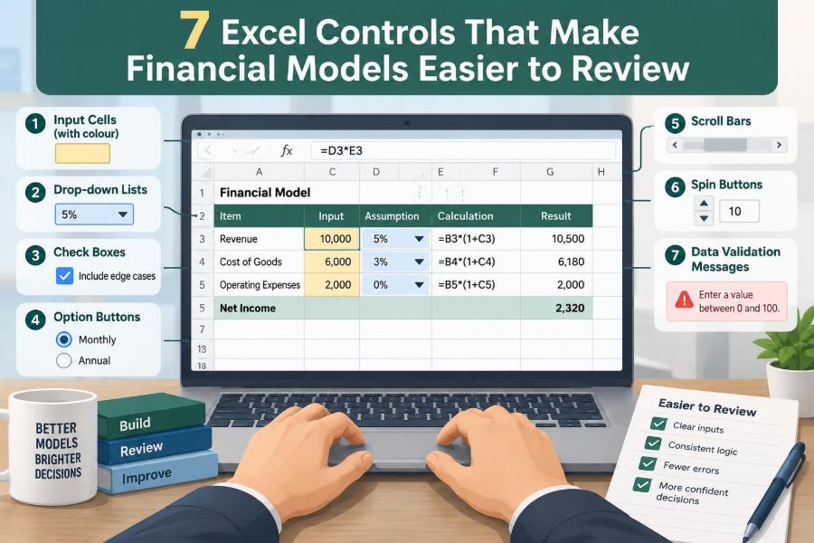 🛠️ 7 Excel Controls That Make Financial Models Easier to Review