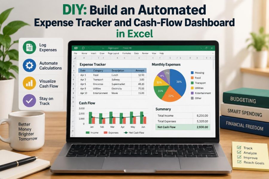 💰 DIY: Build an Automated Expense Tracker and Cash-Flow Dashboard in Excel