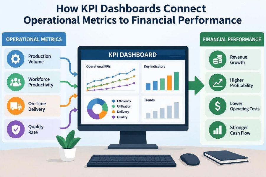 📊 How KPI Dashboards Connect Operational Metrics to Financial Performance