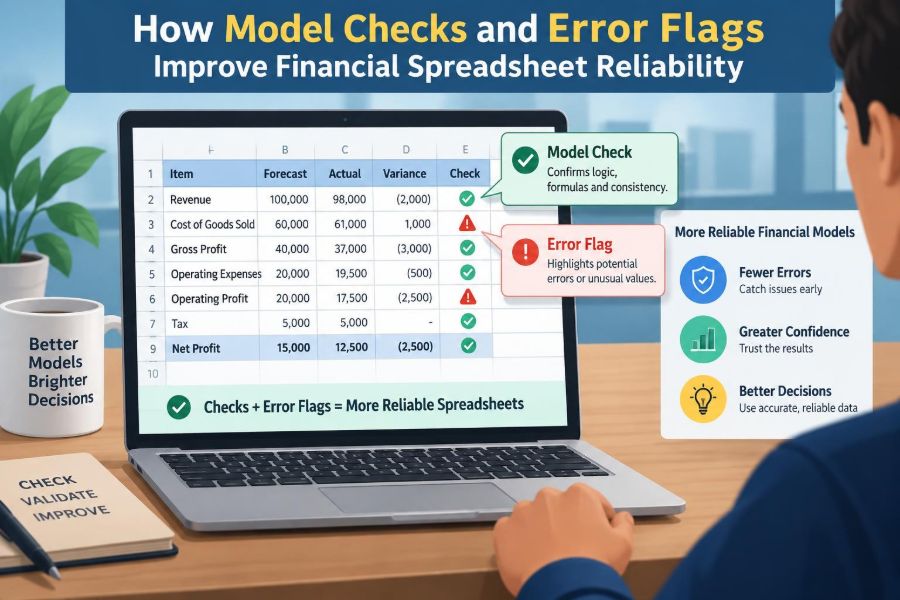 📊 How Model Checks and Error Flags Improve Financial Spreadsheet Reliability