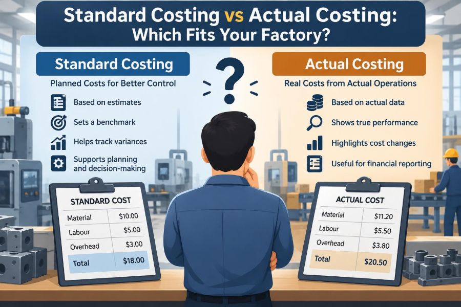 ⚖️ Standard Costing vs Actual Costing: Which Fits Your Factory?
