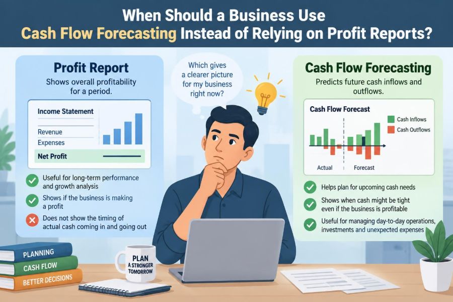 💰 When Should a Business Use Cash Flow Forecasting Instead of Relying on Profit Reports?