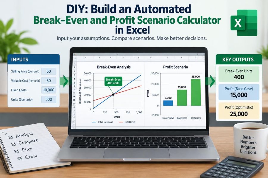 ๐ฐ DIY: Build an Automated Break-Even and Profit Scenario Calculator in Excel