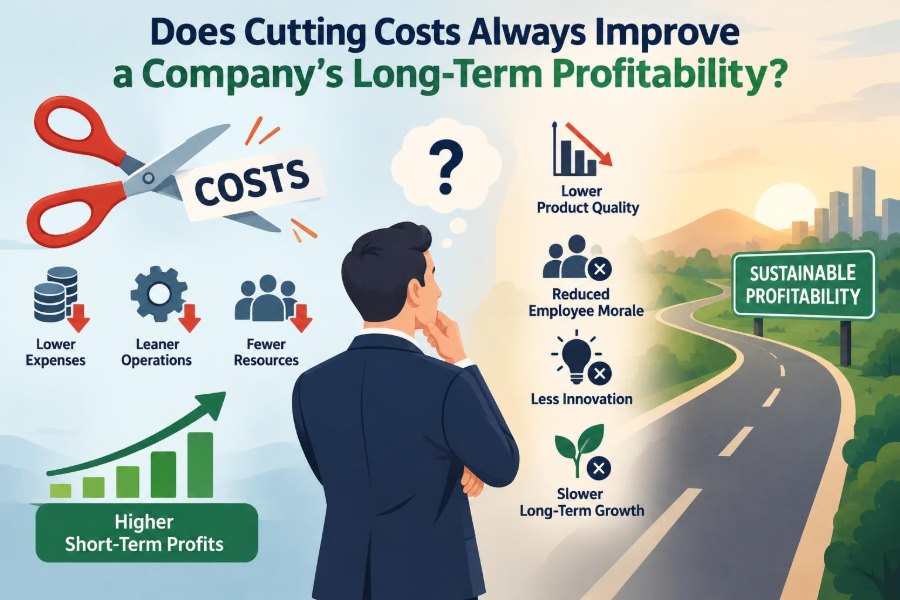 💰 Does Cutting Costs Always Improve a Company’s Long-Term Profitability?