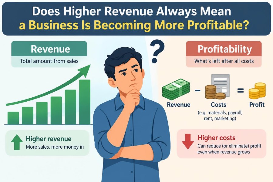 π° Does Higher Revenue Always Mean a Business Is Becoming More Profitable?