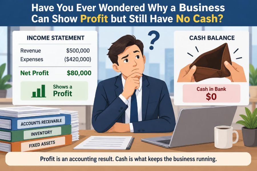 💰 Have You Ever Wondered Why a Business Can Show Profit but Still Have No Cash?