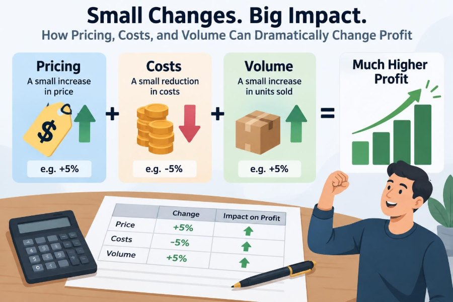 💰 How Small Changes in Pricing, Costs, and Volume Can Dramatically Change Profit