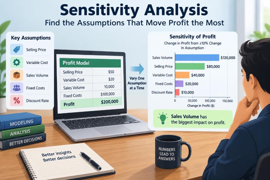💰 How to Build a Sensitivity Analysis That Shows Which Assumptions Affect Profit the Most