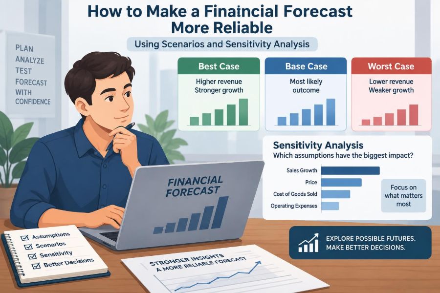 💰 How to Make a Financial Forecast More Reliable Using Scenarios and Sensitivity Analysis