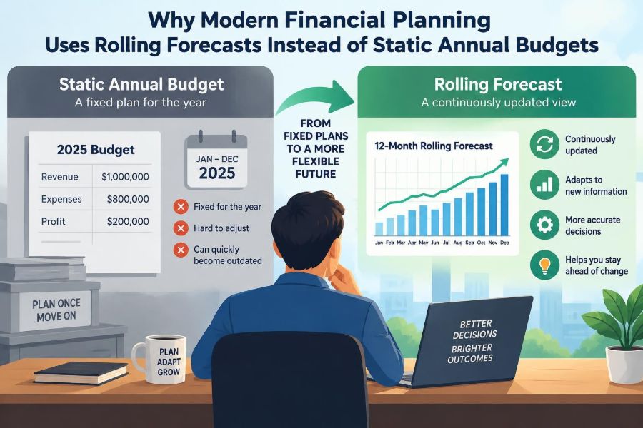 💰 Why Modern Financial Planning Uses Rolling Forecasts Instead of Static Annual Budgets